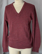 Vintage Robert Bruce Medium Burgundy pullover V-neck sweater