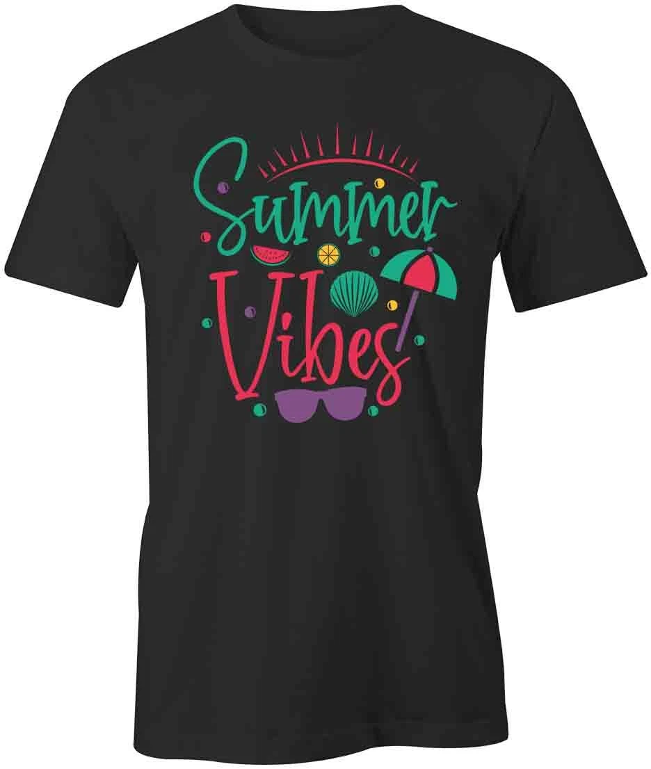 SUMMER VIBES TShirt Tee Short-Sleeved Cotton CLOTHING SEASONAL S1BCA398
Opens in a new window or tab