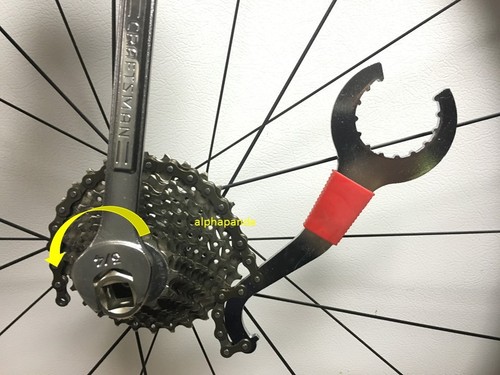 Bike Cycling Cassette Chain Whip Pedal Spanner Lock Ring Remover Wrench Cog Tool - Picture 4 of 11