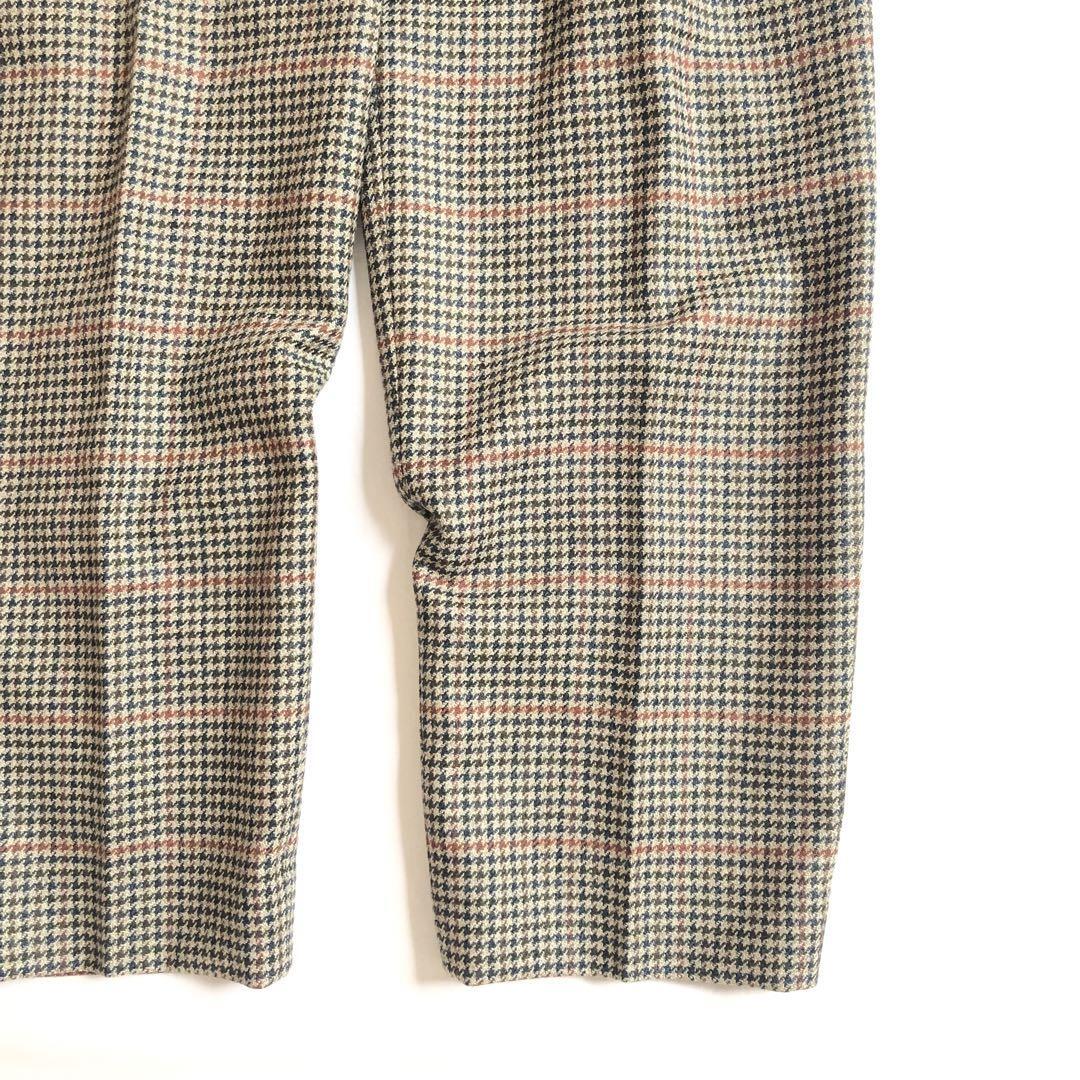 パンツ 90s Burberry two tuck glen check slacks 90s Burberry two tuck glen check slacks