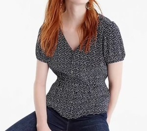 button up peplum top