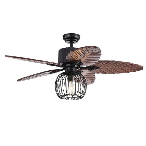 Aguano 48-inch Lighted Ceiling Fan & Broad Leaf Blades (Includes Remote) - Picture 2 of 5