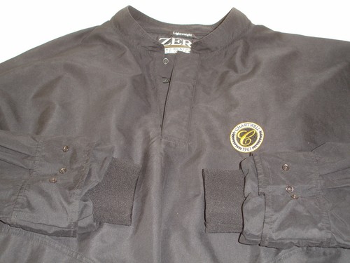 Zero Restriction Mens L Lightweight Long Sleeve Quarter Snap Black Windbreaker - Picture 4 of 8