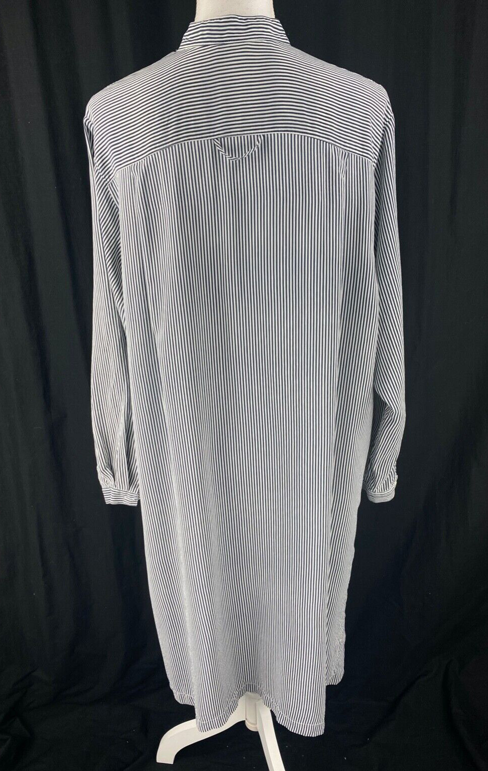 Neiman Marcus Vtg M Button Shirt Dress 100% Silk … - image 9