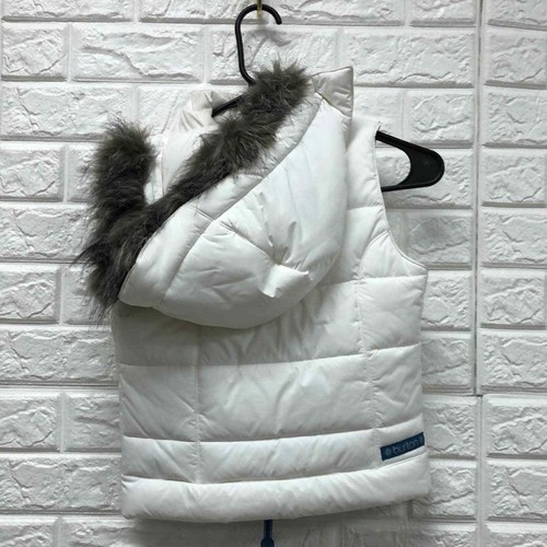 Burton sugar & spice dryride winter puffer vest with fluffy hood kids size S 5-6 - Picture 5 of 12