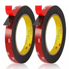 2 Rolls Double Sided Tape Heavy Duty, 0.5IN X 16.5FT Two Sided Mounting Tape Wat