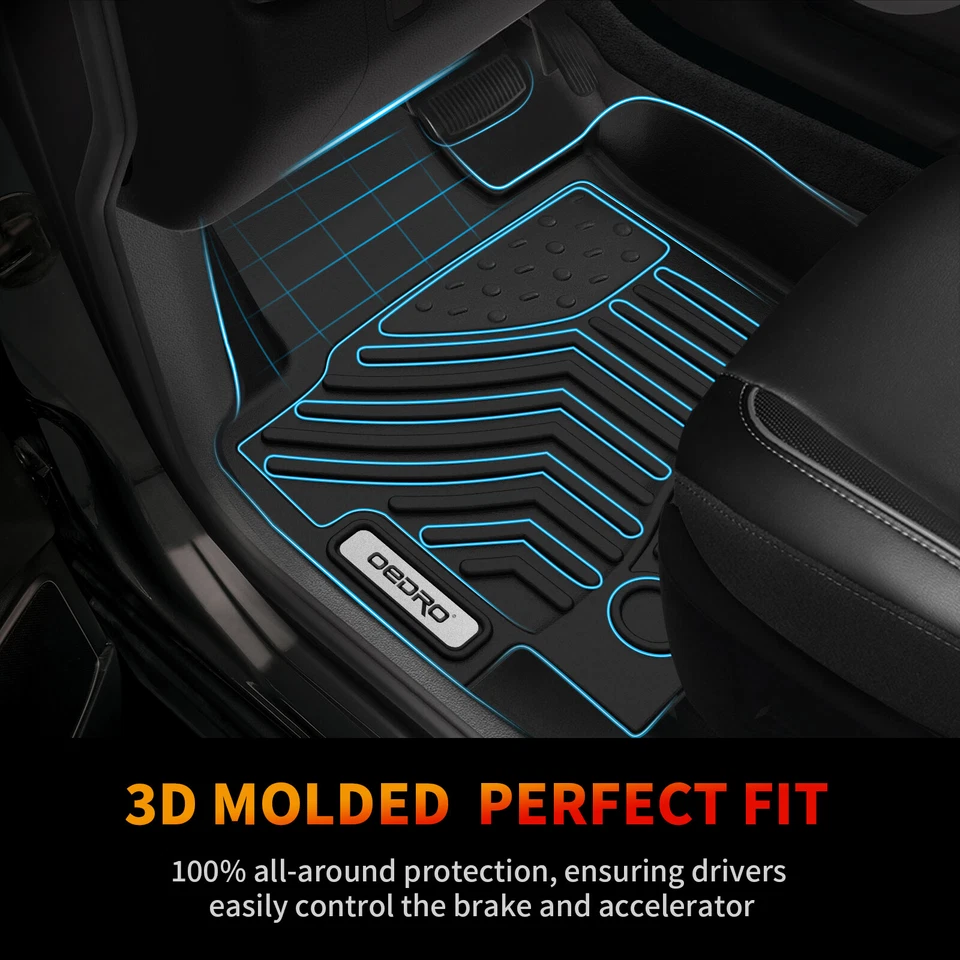 Floor Mats Liners TPE Rubber 3D Mold Front & Rear Carpet For Kia Soul 2014-2019 Foto 4 de 4