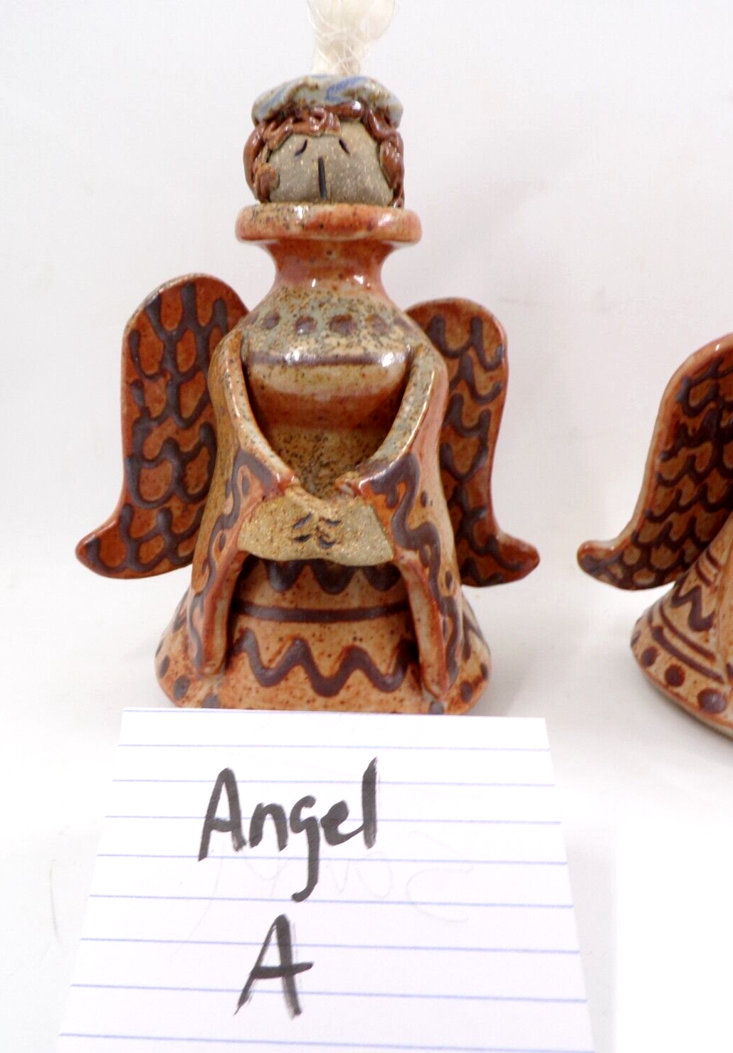 Larkin Fox Pass Pottery Hot Springs Arkansas ANGEL Oil Burner Lamp (A)-image