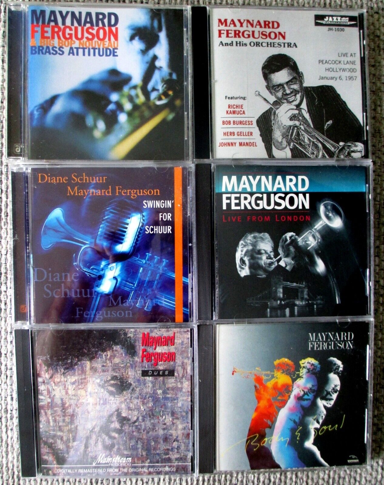 Lot of 6 Jazz CDs by Maynard Ferguson  Live London, Brass Attitude + 4