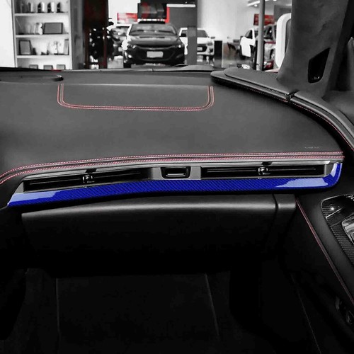 Red Carbon Fiber Inner Door Panel Sticker For Corvette C8 Z51 Z06 2020-2023