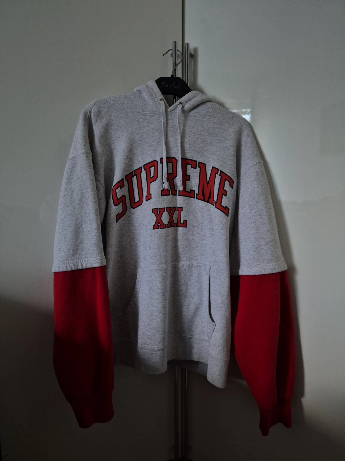 Supreme XXL Hoodie Ash Grey Size M