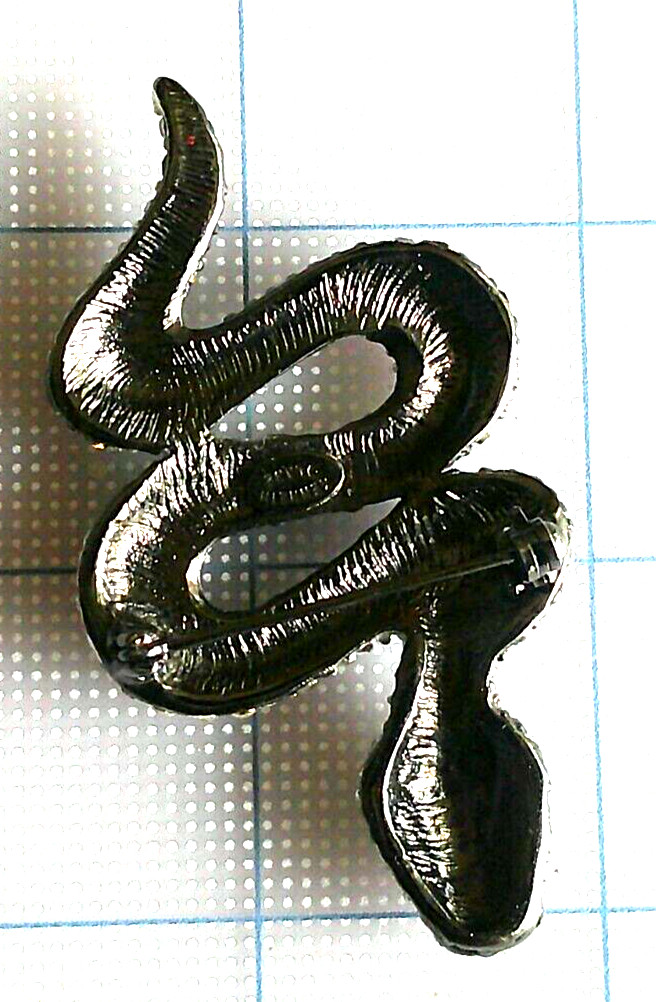 Vtg Kenneth Jay Lane KJL Brooch SNAKE Serpent Bla… - image 4