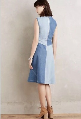 Anthropologie New Holding Horses Patch Denim Dress Size 4 NWT | eBay