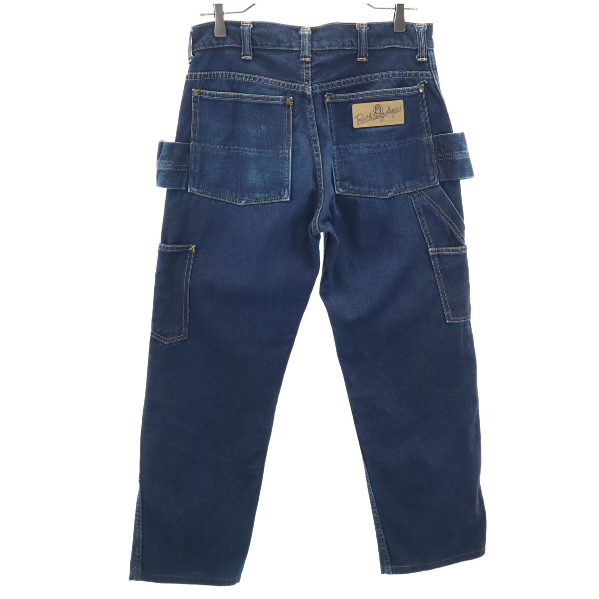A BATHING APE made in Japan double knee Denim painter pants