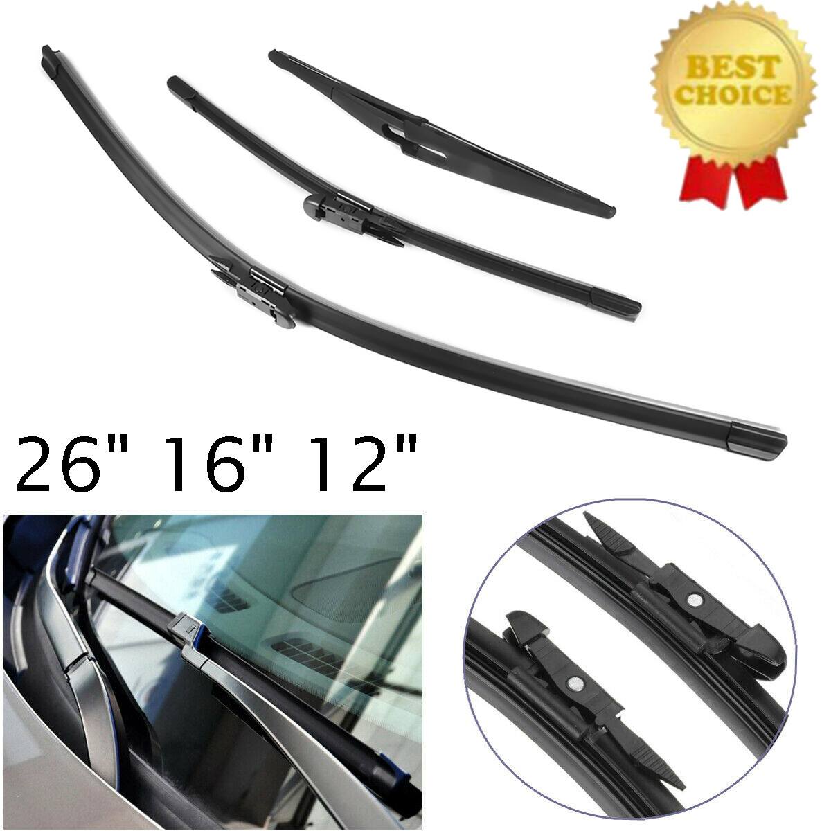 26"16" Front Windscreen Wiper Blades Set For Vauxhall Opel Corsa D E