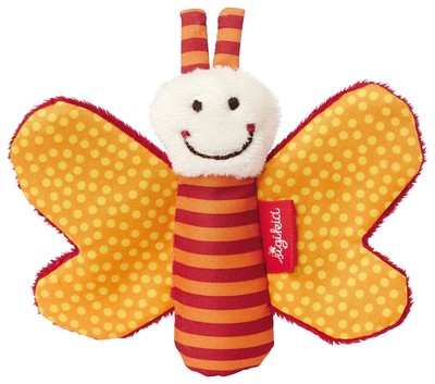 41181 Rattle Brushing Butterfly Orange