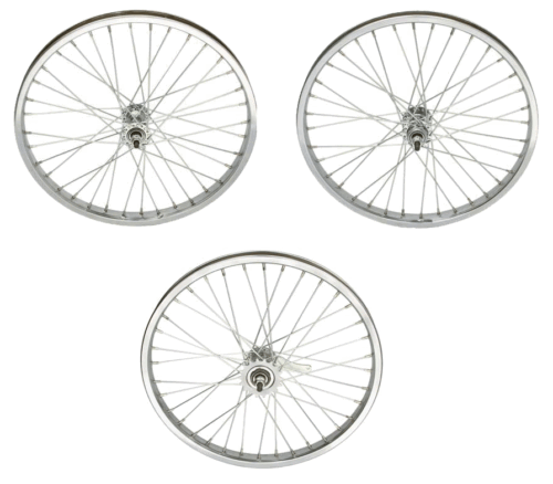 20 x 1.75 STEEL FRONT, COASTER OR FREE WHEEL 36 SPOKE 12G UCP 3/8 AXLE IN CHROME - Picture 1 of 6