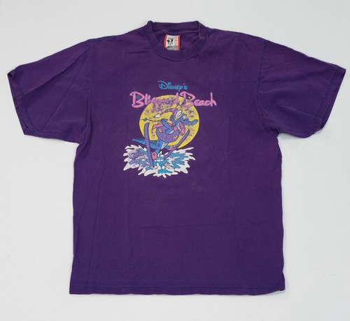 Vintage Disney Designs Blizzard Beach T-Shirt 90s Disneyland Size L Purple
