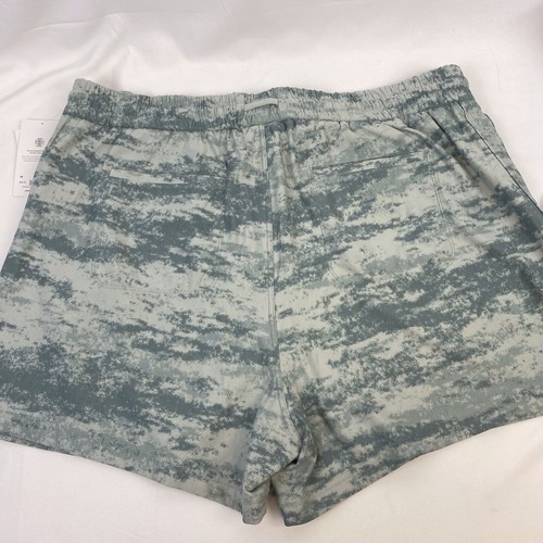 Athleta Shorts Farallon Kordelzug Baumwolle nebelgrün Küste tarnfarben Damen neu mit Etikett Größe 3X - Bild 6 von 7