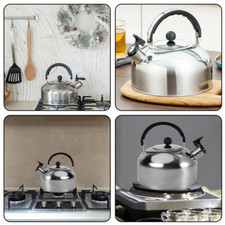 3L Whistling Stainless Steel Tea Kettle for Camping Stove Top Portable Teapot UK