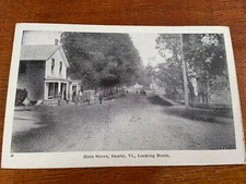 Postcard Danby, Vermont. Early Street Scene Main Street Looking North. 1908.