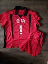 Mens Mizunyoro 2 pc red  black soccer shirt  shorts set Sz 2X