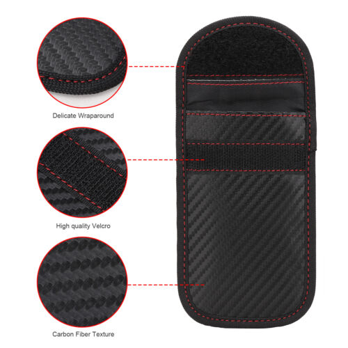 4 PZ Borsa Faraday per Portachiavi Auto Blocco Segnale RFID Anti-Hacking Case Blocker - Foto 8 di 12