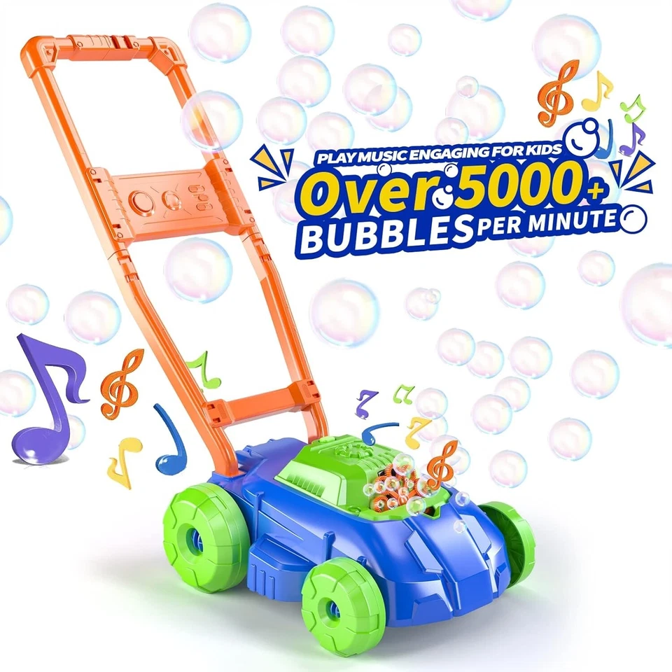 Bubble Lawn Mower – Outdoor Toy with Bubbles Included, Blue - Image 2 of 4