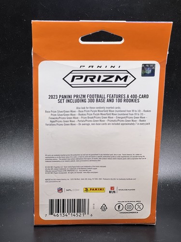 2023 Prizm Football Hanger Box NFL 20 Cards Purple Gold Wave New Factory Sealed - Picture 2 of 2