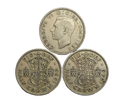 1950 Great Britain GEORGE VI PROOF HALF CROWN KM879 Mintage 18K