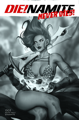 DieNamite Never Dies #3  Incentive Lesley Leirix Li Black & White Cover