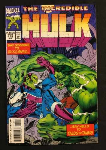 The Incredible Hulk 419 Roger CRUZ Skrull Talos Untamed Kree V 1 Avengers X Men - Picture 1 of 2