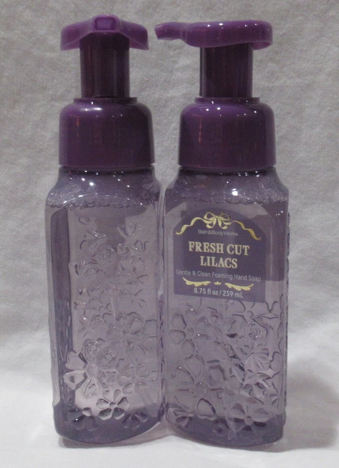 Bath & Body Works Gentle & Clean Foaming Hand Soap Lot Set 2 FRESH CUT LILACS - Image 2 of 4