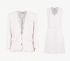 TED BAKER scallop blazer jacket&A-line shift dress suit work wedding Rubeyed 1 8
