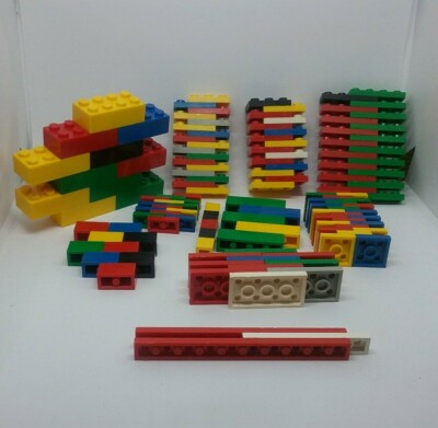 TANDEM Bricks Works Bloks Used 130 pcs Rough Vintage 