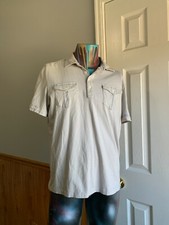 Calvin Klein Light gray polo shirt pockets collared size Large