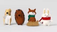 2024 TARGET CHRISTMAS WONDERSHOP FELT WOODLAND ANIMAL SET OF 4