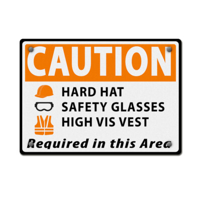 Horizontal Metal Sign Caution Manufacturing Weatherproof Street Signage