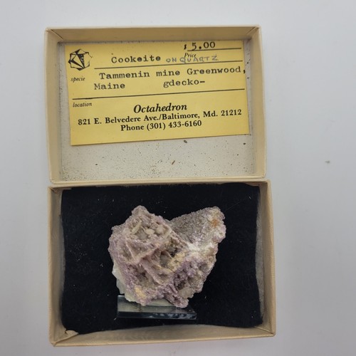 Cristal Cookeite 40 g 3,7 cm Maine EE. UU. Clorito púrpura Muestra mineral Tammenin - Imagen 9 de 9