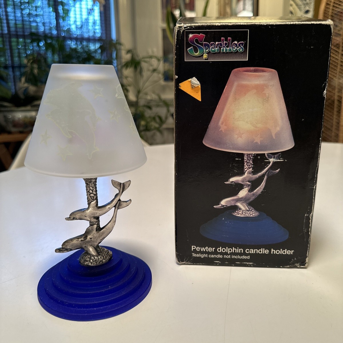 Vintage Sparkles From Spencer's Pewter Dolphin Tea Light Candle
