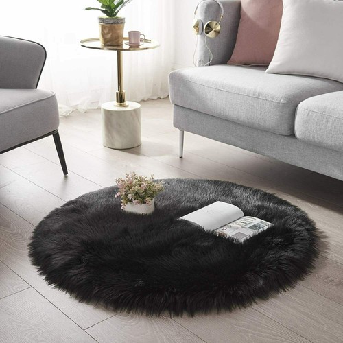 Latepis Faux Fur Sheepskin Area Rugs Soft Shaggy Carpet for Living Room Bedroom - Picture 101 of 219