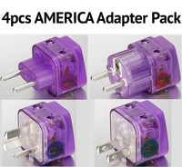 4 Pc Travel Adapter Plugs South North America Chile Peru Brazil Argentina Us Usa 4 Pc Travel Adapter Plugs South North America Chile Peru Brazil Argentina Us Usa