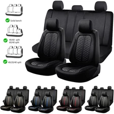 For Nissan 4-Door Car Seat Covers Full Set 5-Seats Front Rear Protector Cushion