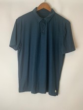 Vuori Strato Tech Polo Shirt Mens Stretch Golf Size Medium Navy Blue