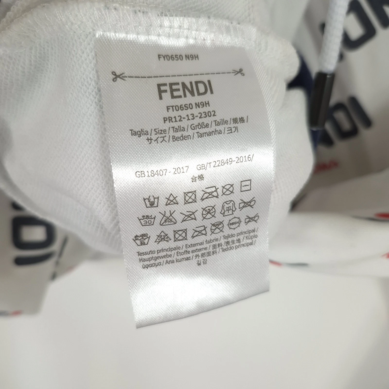 Felpa con cappuccio uomo Fendi Roma leggera piccola