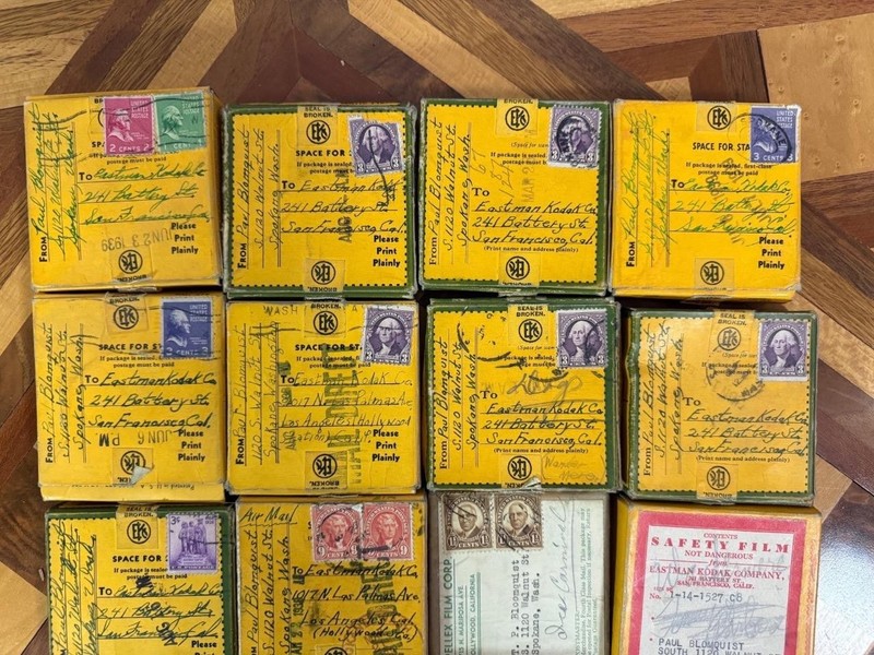 1940's LOT (C) 16mm CINE KODAK EIGHT FILMS US POSTAGE STAMPS SPOKANE WASHINGTON