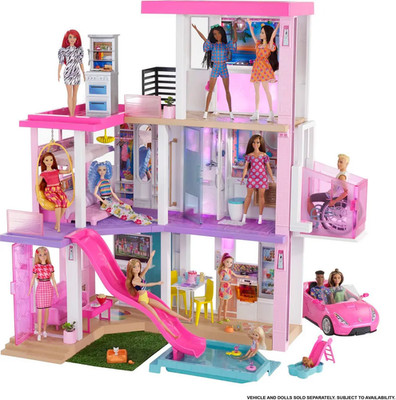 Barbie Dreamvilla Dream House (114 cm) 3-stöckiges Puppenhaus mit Pool NEU