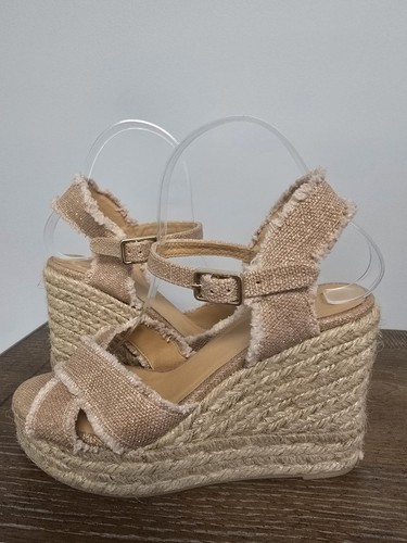 Castaner Bromelia Frayed Canvas Wedge Rose Espadrilles EU38/7.5. D240155 - Picture 2 of 10