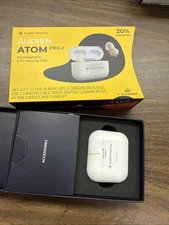 Audien ATOM PRO 2 Wireless Rechargeable OTC Hearing Assistance - NEW, Open Box