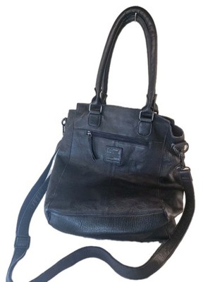 Legend Ledertasche Shopper Umhängetasche Schultertasche Blau Echtleder Damen